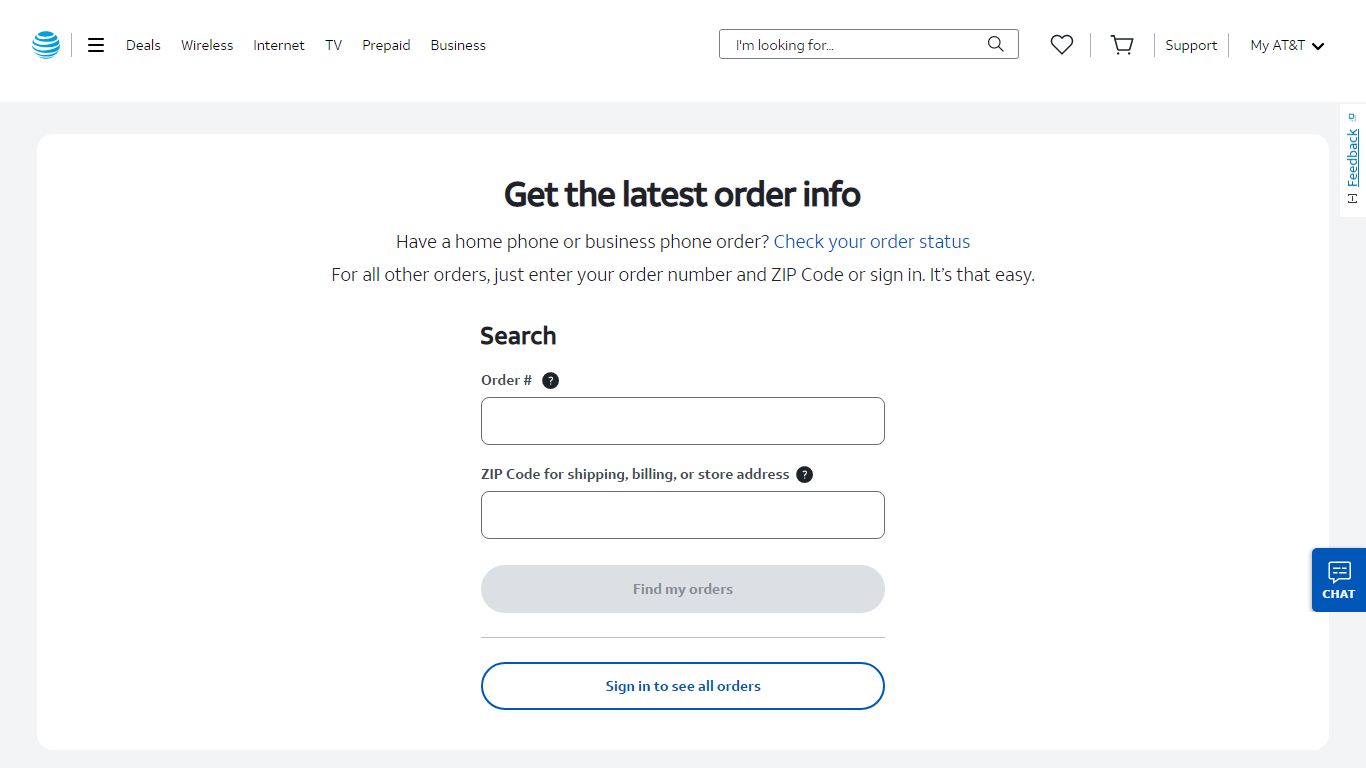 AT&T My Orders